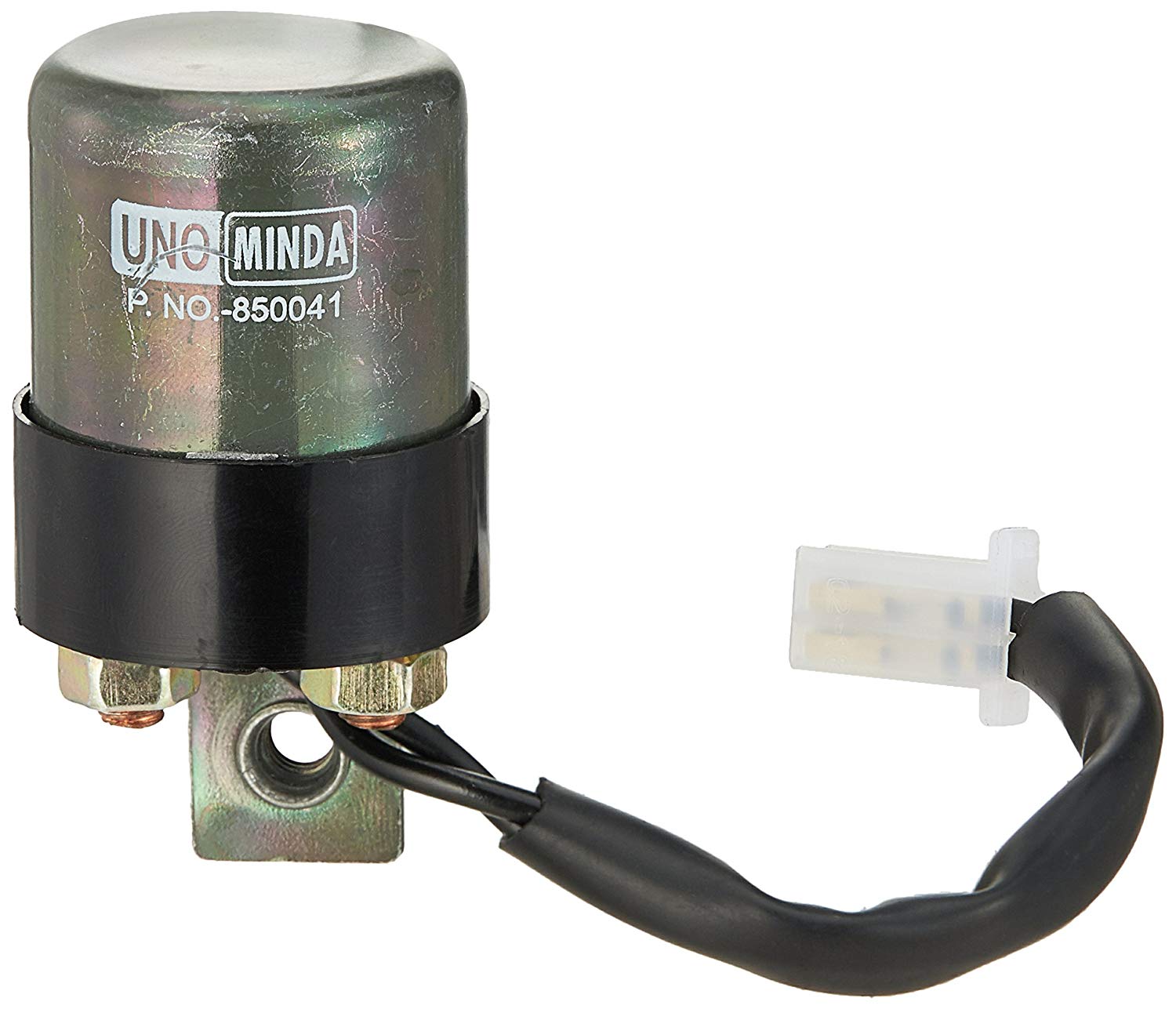 Uno Minda 850041 Starter Relay - 12V/ 80A - With Wire Coupler & Long Bracket for BAJAJ PLTN OLD/ XC OLD/ AVENGER 200/ 220