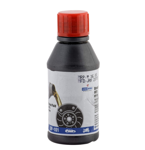 Uno Minda BF-101 Brake Fluid DOT3 100ML for all bikes, Cars, 3 Wheelers and commercial vehicles 
