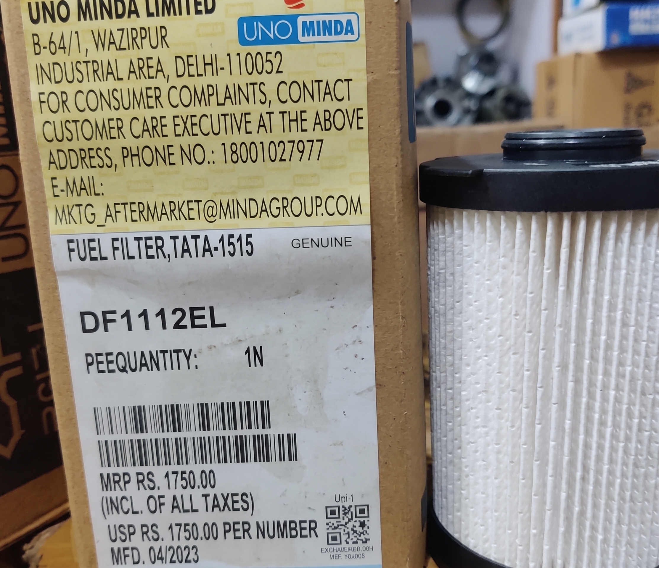 Uno Minda DF1117EL Diesel Fuel Filter for Tata 1515