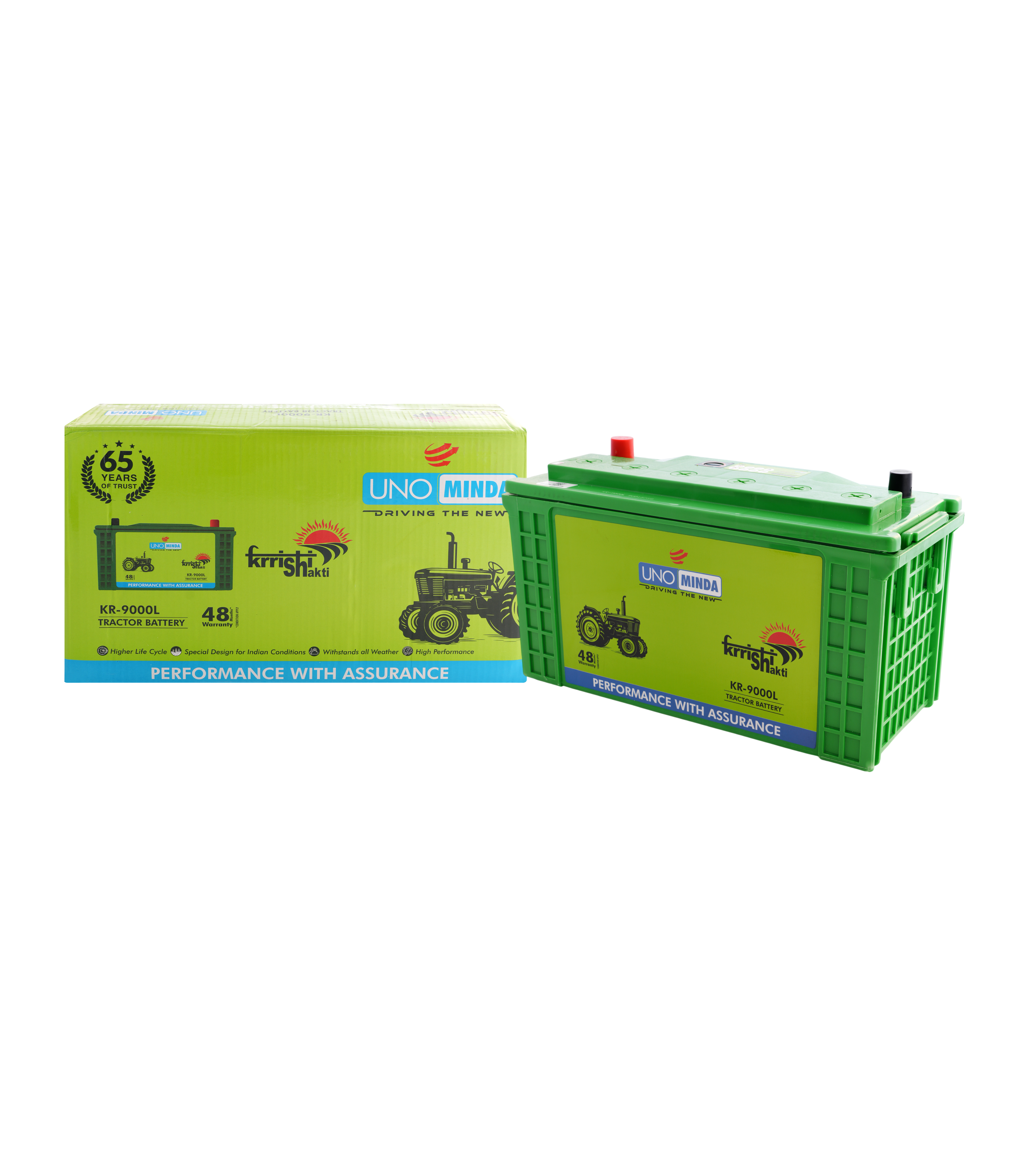 Uno Minda KR-9000L Krishi Shakti battery for Tractor