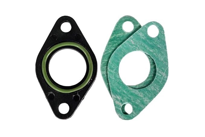 Uno Minda MI-0044F INSULATOR CARBURETTOR (BLACK) - WITH O RING & 2 PAPER GASKETS For-HERO-ECONOMY MODELS 