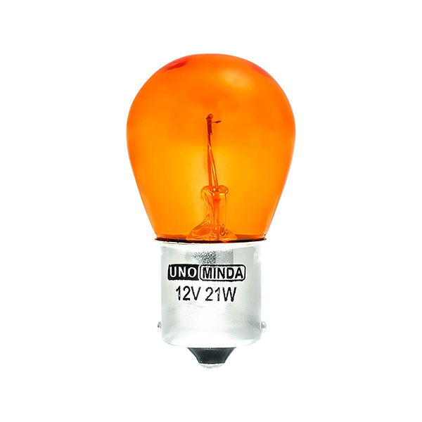 Uno Minda MIN-2009 1141(AC)CP 12V 21W Amber Color Cross Pin Indicator Bulb