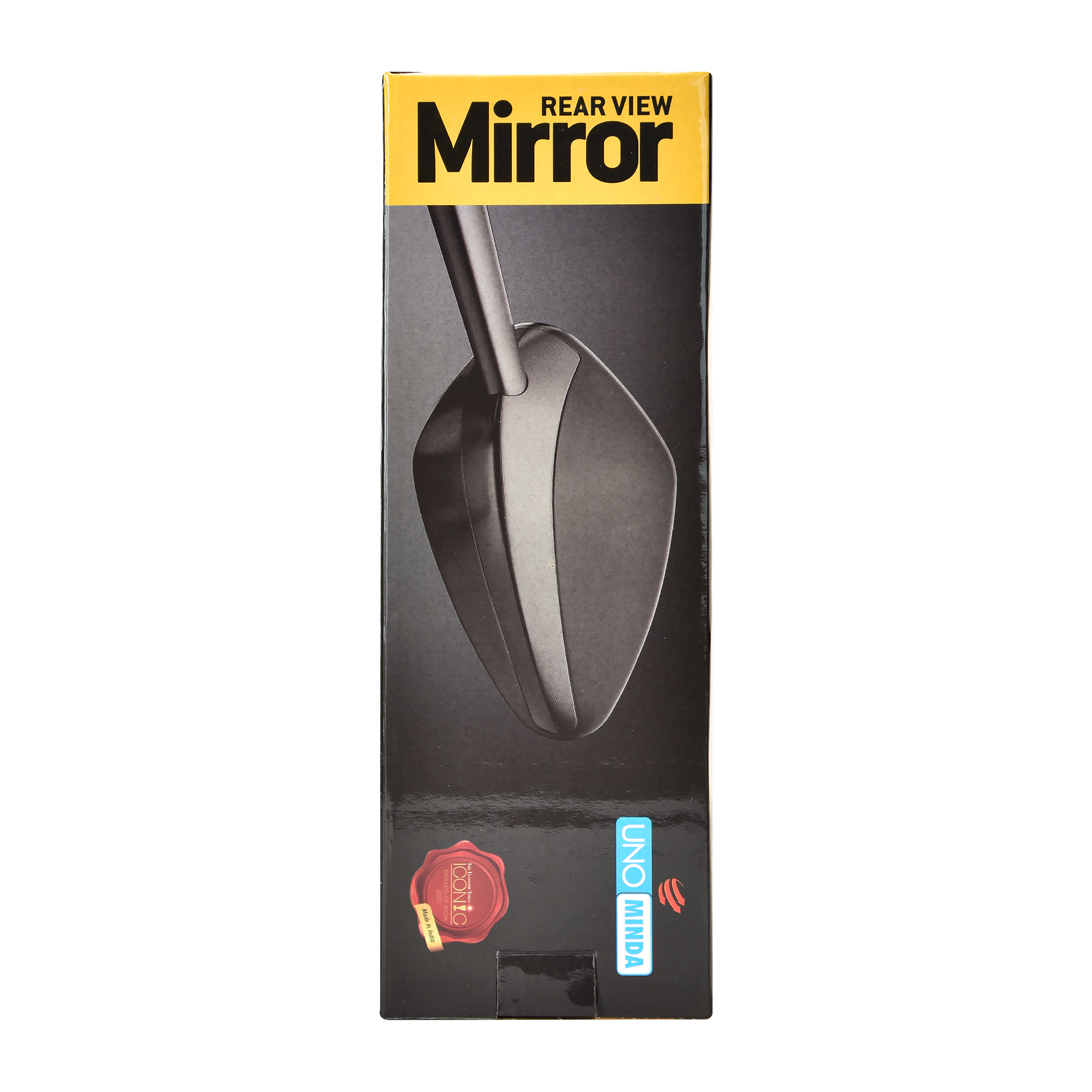 Uno Minda RV-1004L Shatterproof Glass Rear View Mirror-Left Hand For Bajaj Caliber  