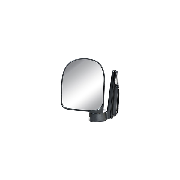 Uno Minda RV-15001L Shatterproof Glass Rear View Mirror (Black)- Left Hand Side for Hyundai Santro