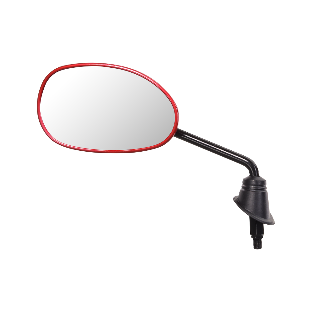 Uno Minda RV-2010L-RED Shatterproof Glass Rear View Mirror(RED)-Left Hand For TVS Jupiter,Wego  