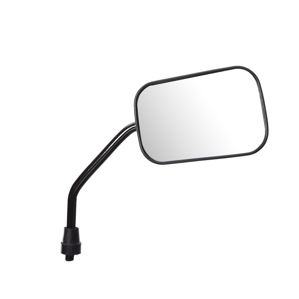 Uno Minda RV-5001R Shatterproof Glass Rear View Mirror(Black Rod)-Right Hand For Hero Hero Honda New Model  