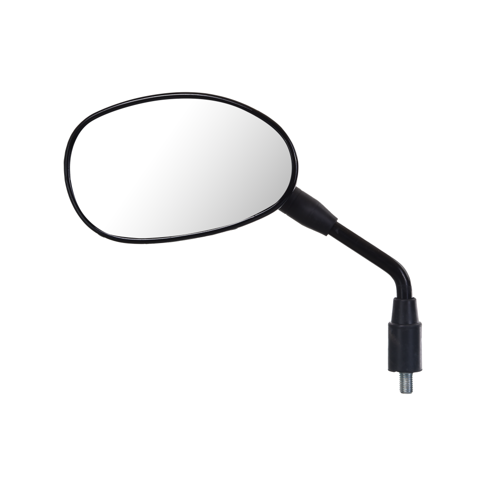 Uno Minda RV-5009L Shatterproof Glass Rear View Mirror(Black)-Left Hand For Hero Passion Plus  