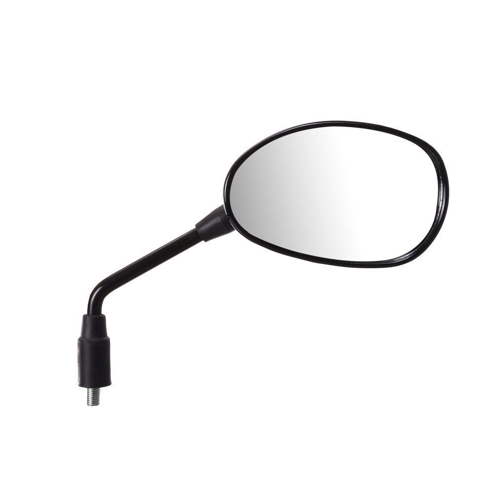 Uno Minda RV-5009R Shatterproof Glass Rear View Mirror(Black)-Right Hand For Hero Passion Plus  