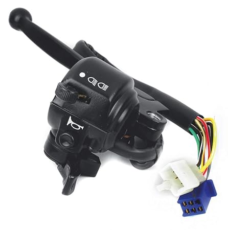 Uno Minda SW-0655E HANDLE BAR SWITCH- LEVER ASSEMBLY - LEFT SIDE (WITH WIRE & 2 COUPLER) - KICK START For-TVS-XLN-HD 