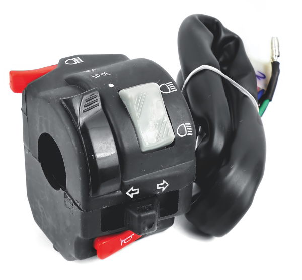 Uno Minda SW-0659D HANDLE BAR SWITCH- LEFT SIDE - WITH 2 COUPLER & 2 CLIP TERMINALS - SELF START For-HERO-KARIZMA (2003-12) 