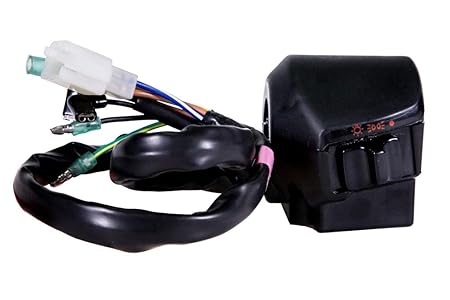 Uno Minda SW-0660AD HANDLE BAR SWITCH- RIGHT SIDE (KICK START)- 3 PIN WHITE MALE, 3 PIN BULLET, 2 L TERMINALS For-HERO-CBZ XTREME 