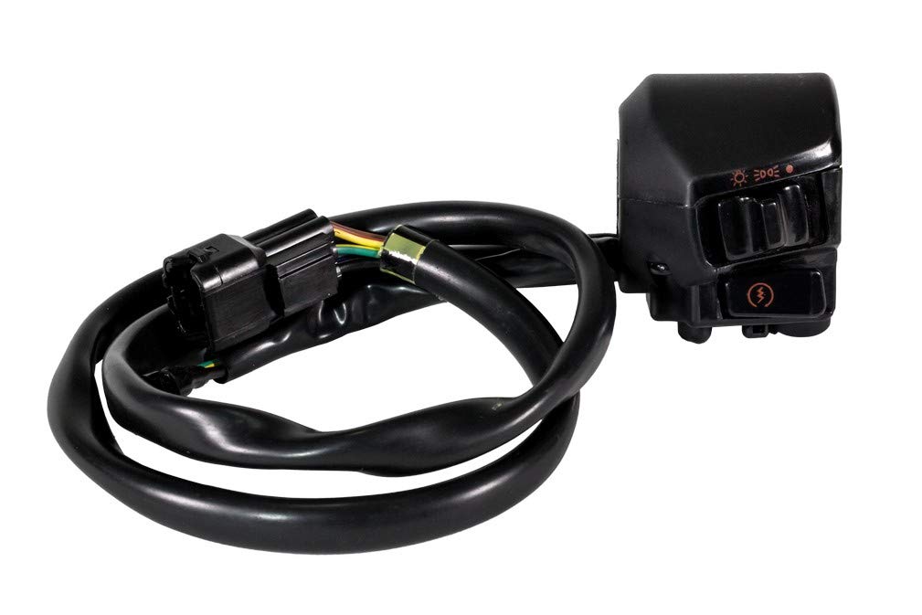 Uno Minda SW-0660AE HANDLE BAR SWITCH- RIGHT SIDE - SELF START - 5 PIN BLACK MALE COUPLER, 2 SHORT WIRES For-HERO-KARIZMA ZMR (2009-14) 