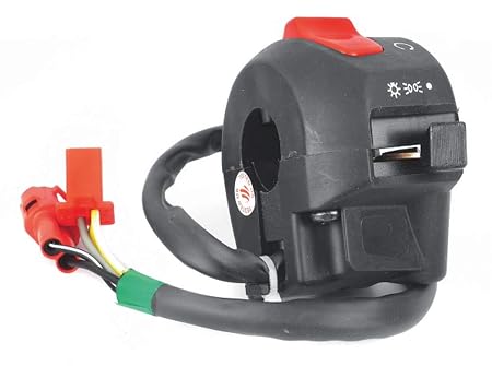 Uno Minda SW-0666AJ HANDLE BAR SWITCH- RIGHT SIDE (KICK START) - WITH 2 WIRE COUPLERS For-TVS-APACHE O/M / VICTOR/ VICTOR GLX 
