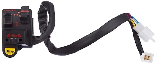 Uno Minda SW-0722J HANDLE BAR SWITCH- LEFT SIDE - KICK START (6 & 4 WIRE WHITE MALE COUPLER) For-HERO-CD DAWN/ CD DELUXE 