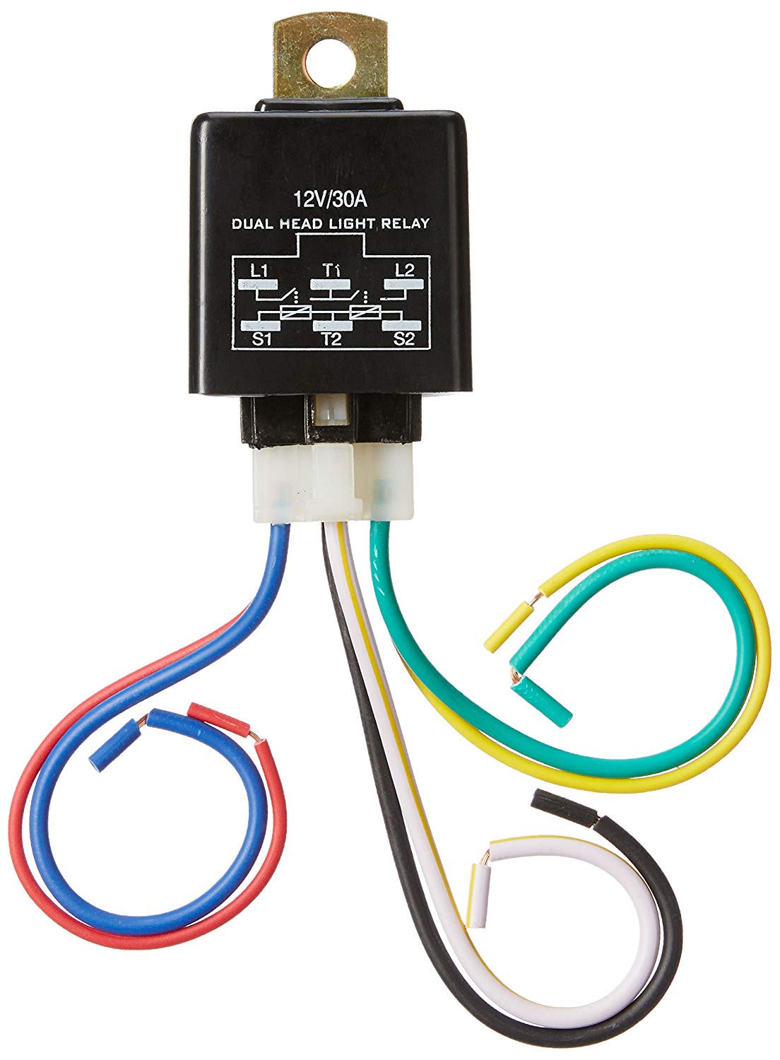 Uno Minda TD-2002 DUAL HEADLIGHT RELAY - WITH WIRE - 12V/ 30A For-UNIVERSAL-UNIVERSAL Set of 1