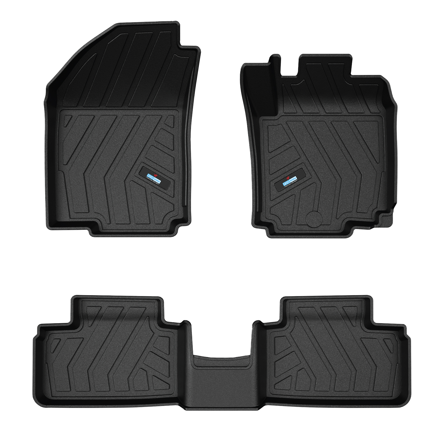 Uno Minda Lifetime 5D Car Mats 3 Piece (2 Row Without Boot) For Maruti Suzuki Brezza 2nd Gen 2022 - Onwards  | Anti Slip | All Weather Mats | 100% Waterproof & Washable | Custom Fit