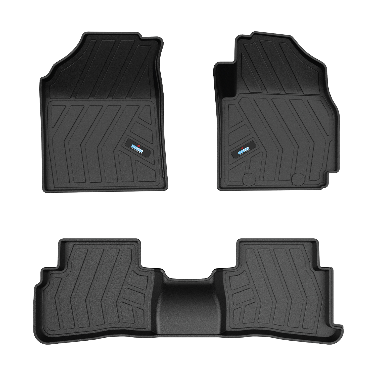 Uno Minda Lifetime 5D Car Mats 3 Piece (2 Row Without Boot) For Hyundai Creta Facelift 2nd Gen Feb 2024 -  Onwards  | Anti Slip | All Weather Mats | 100% Waterproof & Washable | Custom Fit UNO-MATS-CRETA24-FL