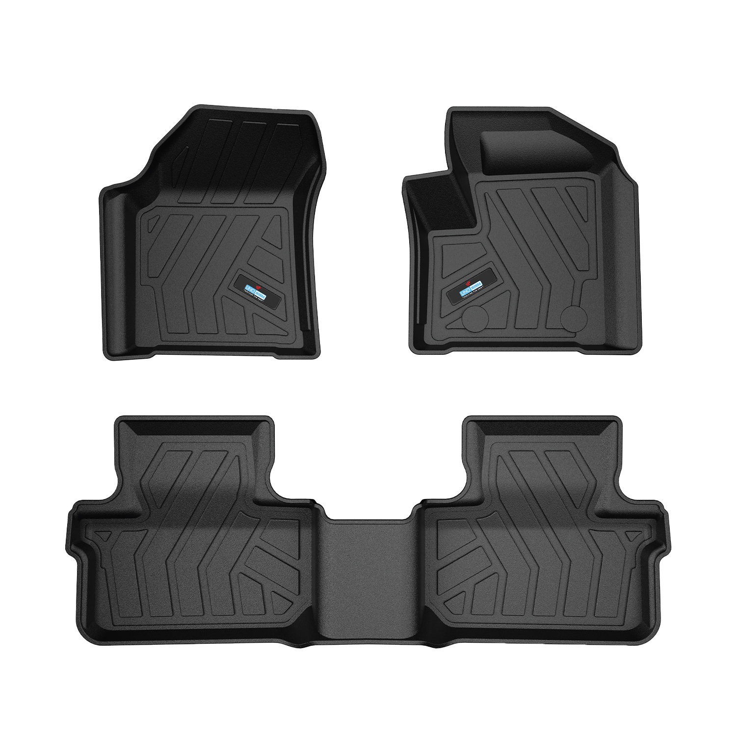 Uno Minda Lifetime 5D Car Mats 3 Piece (2 Row Without Boot) For Tata Harrier Facelift 1st Gen Jan 2019 - Onwards  | Anti Slip | All Weather Mats | 100% Waterproof & Washable | Custom Fit