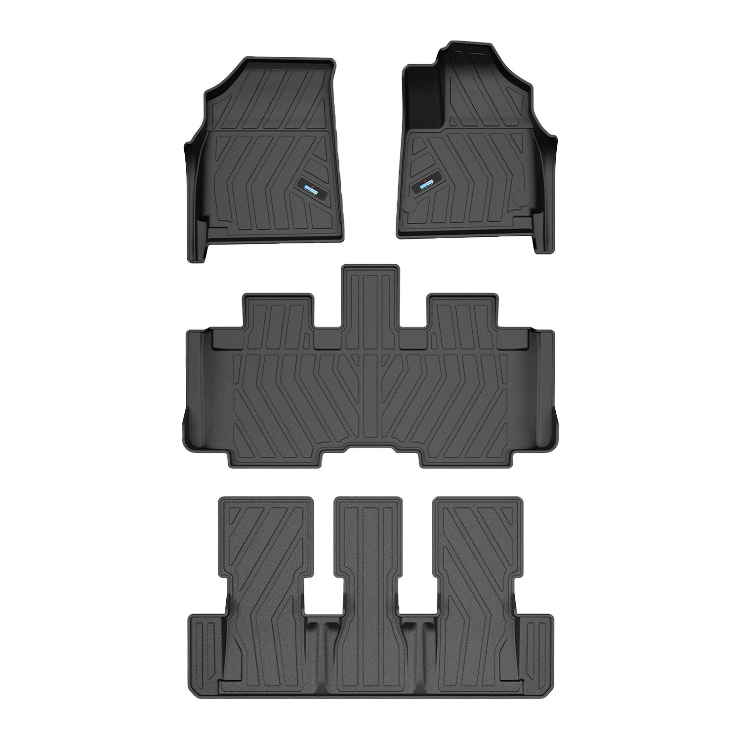Uno Minda Lifetime 5D Car Mats 4 Piece (3 Row Without Boot) For Toyota Innova Hycross 3rd Gen 2022 - Onwards  | Anti Slip | All Weather Mats | 100% Waterproof & Washable | Custom Fit UNO-MATS-HYCROSS22-AT-WB
