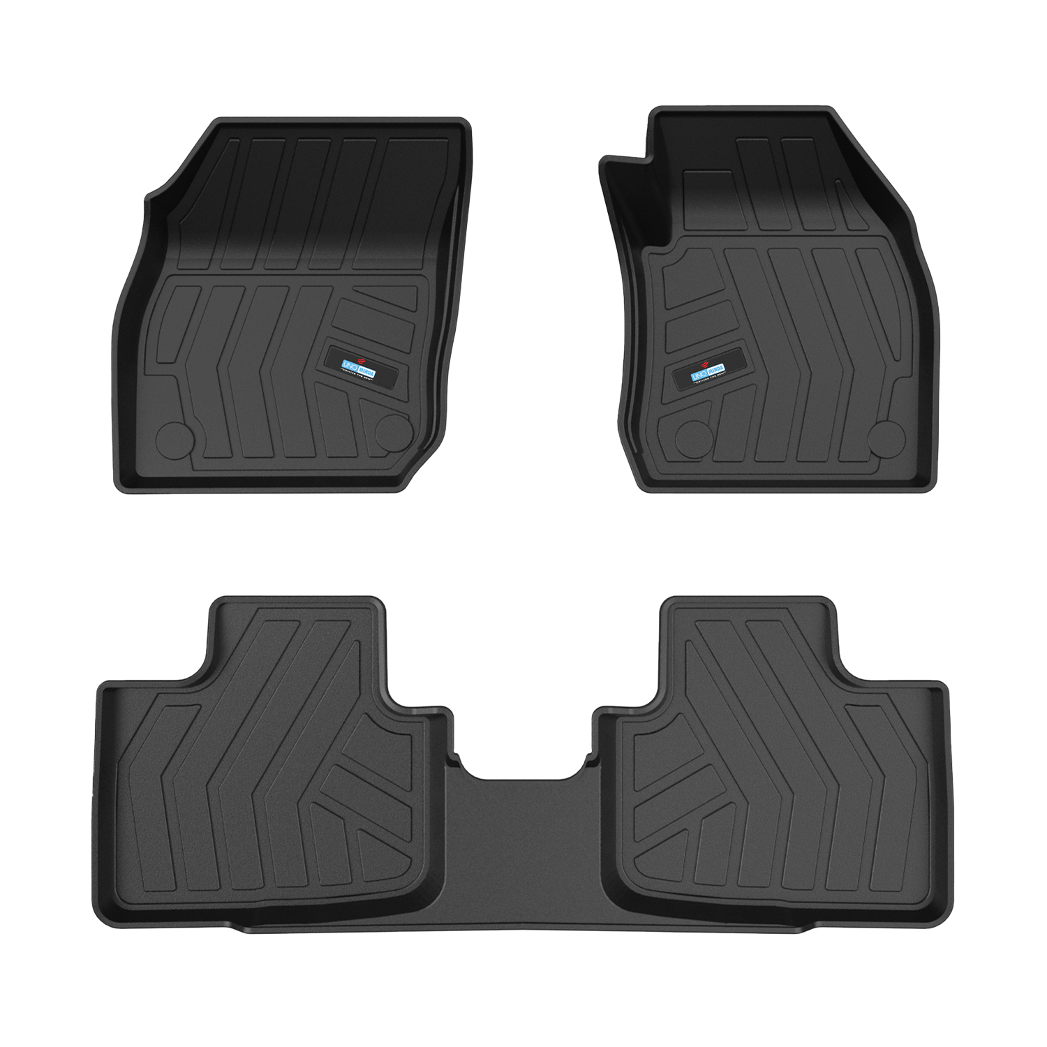 Uno Minda Lifetime 5D Car Mats 3 Piece (2 Row Without Boot) For Skoda Kushaq 1st Gen 2023  | Anti Slip | All Weather Mats | 100% Waterproof & Washable | Custom Fit UNO-MATS-KUSHAQ