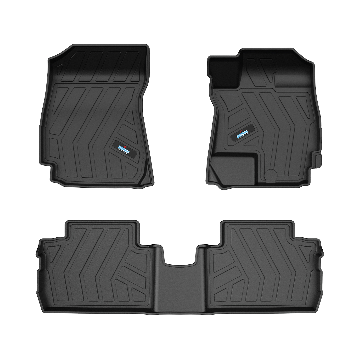 Uno Minda Lifetime 5D Car Mats 3 Piece (2 Row Without Boot) For Tata Nexon Ev Max 2nd Gen 2024- Onwards  | Anti Slip | All Weather Mats | 100% Waterproof & Washable | Custom Fit UNO-MATS-NEXON-EV-MAX