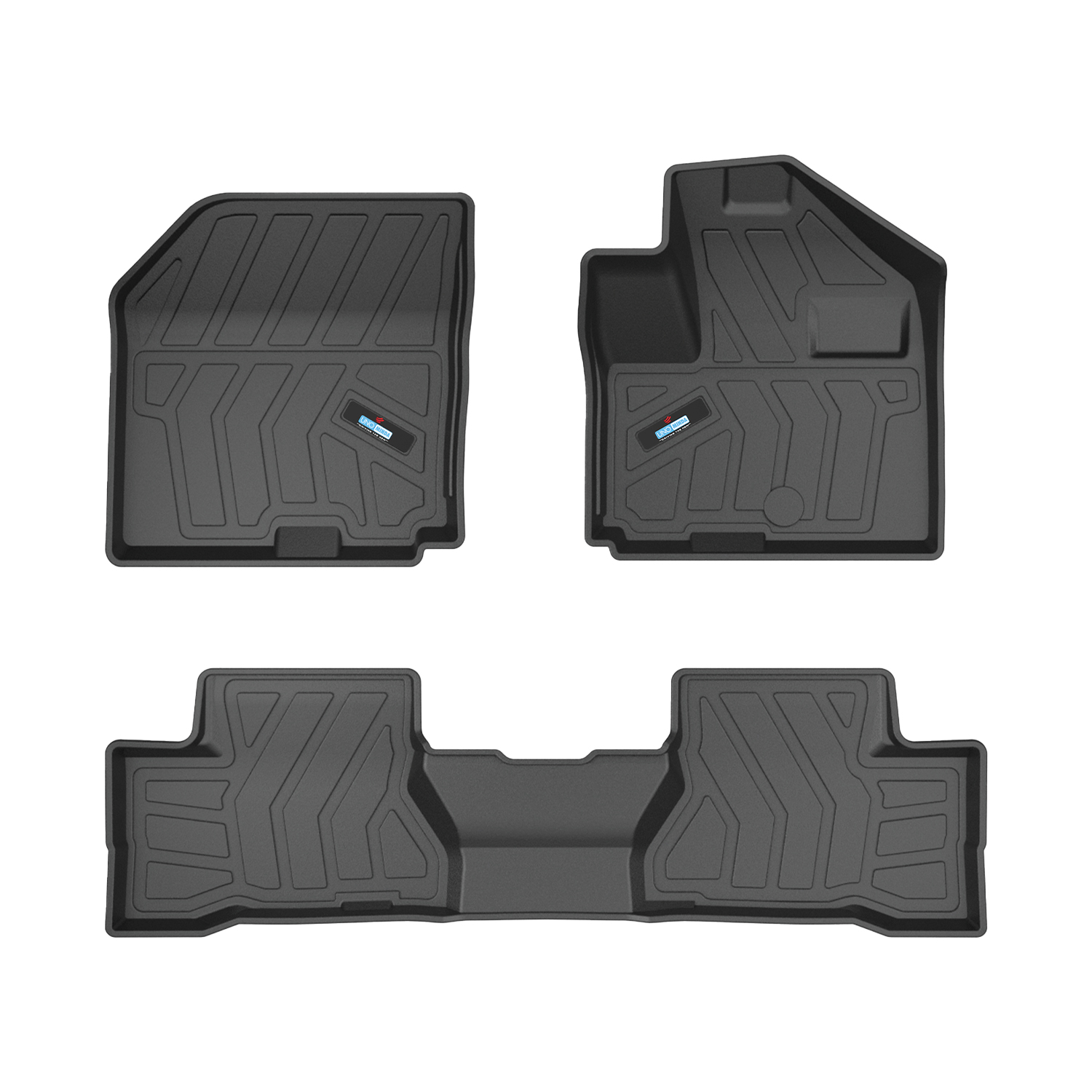 Uno Minda Lifetime 5D Car Mats 3 Piece (2 Row Without Boot) For Tata Punch Ev 2024- Onwards  | Anti Slip | All Weather Mats | 100% Waterproof & Washable | Custom Fit UNO-MATS-PUNCH-EV