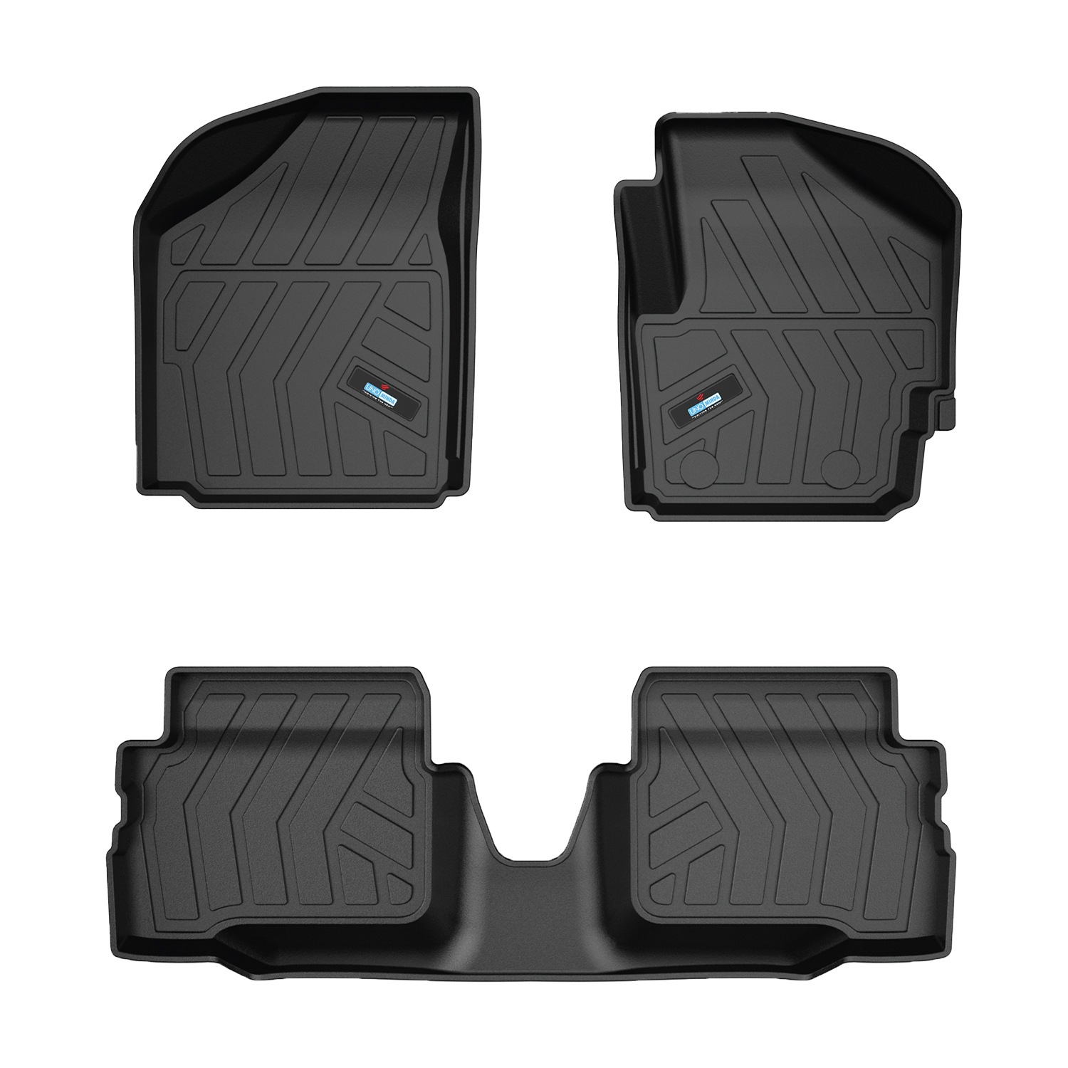 Uno Minda Lifetime 5D Car Mats 3 Piece (2 Row Without Boot) For Tata Tiago 2nd Gen/Tiago Ev 1st Gen 2020  | Anti Slip | All Weather Mats | 100% Waterproof & Washable | Custom Fit UNO-MATS-TIAGO-AT