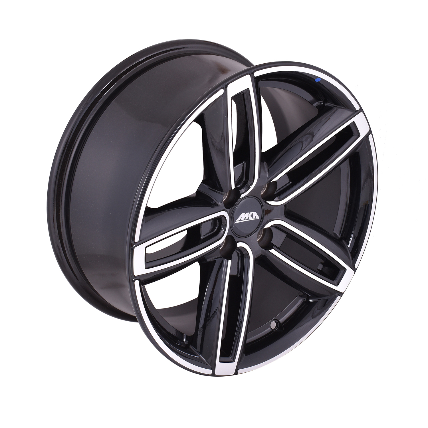 Uno Minda W1D061-000M00 Spin Alloy Wheel 16 Inch, Diamond Cut, Black  Machined, 4 Holes