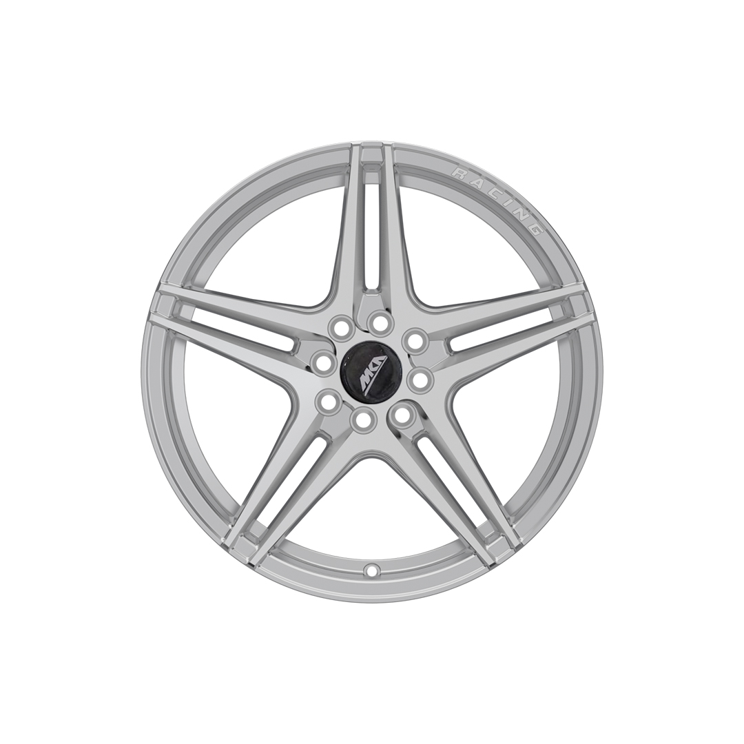 Uno Minda W1D104-000M00 Sharp Alloy Wheel 17 Inch, Diamond Cut, Hyper Silver Machined, 8 Holes