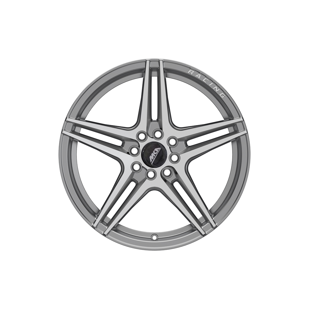 Uno Minda W1D105-000M00 Sharp Alloy Wheel 17 Inch, Diamond Cut, Gun Metal Machined, 8 Holes