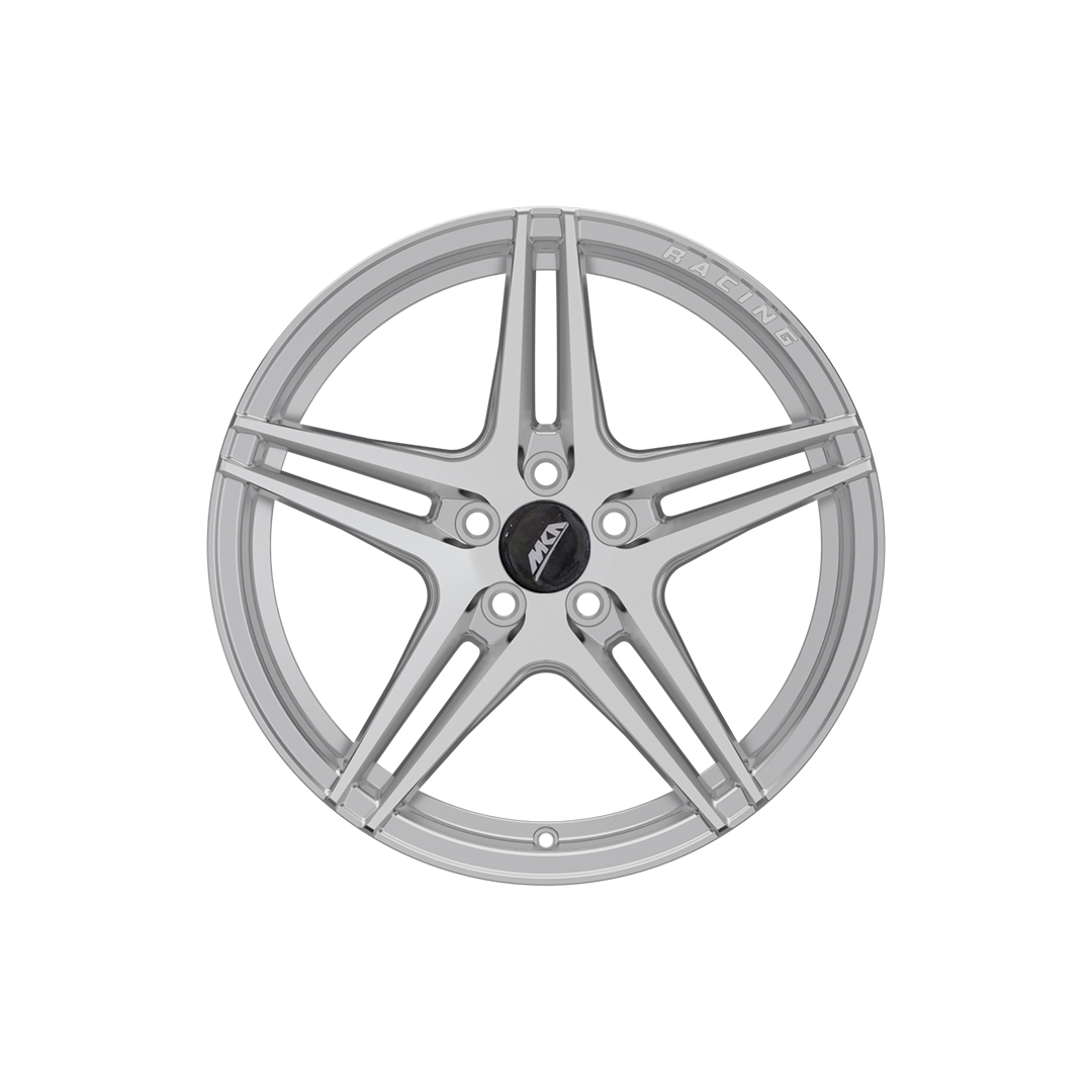 Uno Minda W1D107-000M00 Sharp Alloy Wheel 17 Inch, Diamond Cut, Hyper Silver Machined, 5 Holes