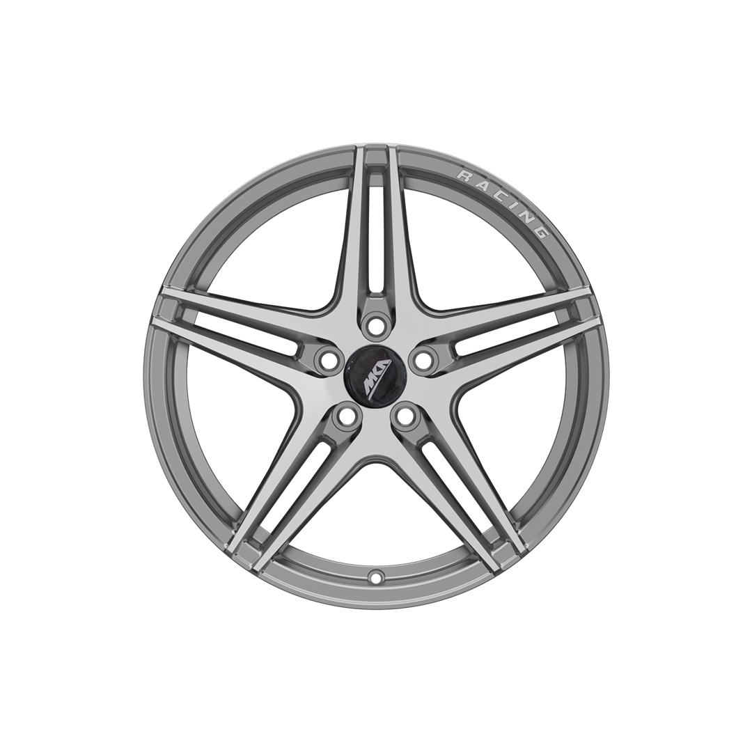 Uno Minda W1D108-000M00 Sharp Alloy Wheel 17 Inch, Diamond Cut, Gun Metal Machined, 5 Holes