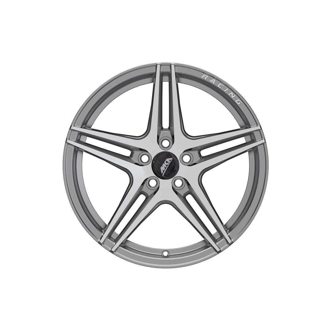 Uno Minda W1D111-000M00 Sharp Alloy Wheel 17 Inch, Diamond Cut, Gun Metal Machined, 5 Holes