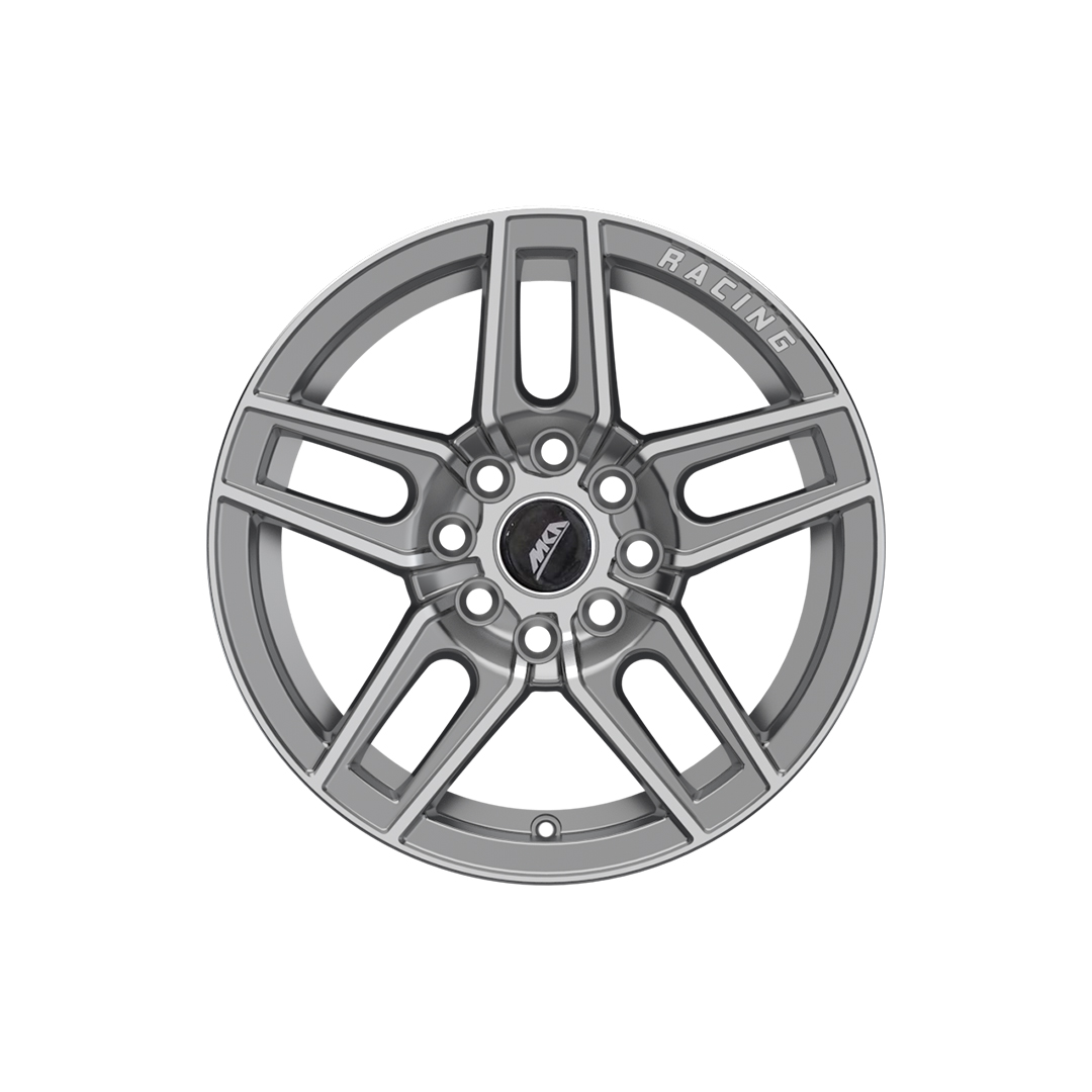 Uno Minda W1D114-000M00 Smart Alloy Wheel 14 Inch, Diamond Cut, Gun Metal Machined, 8 Holes