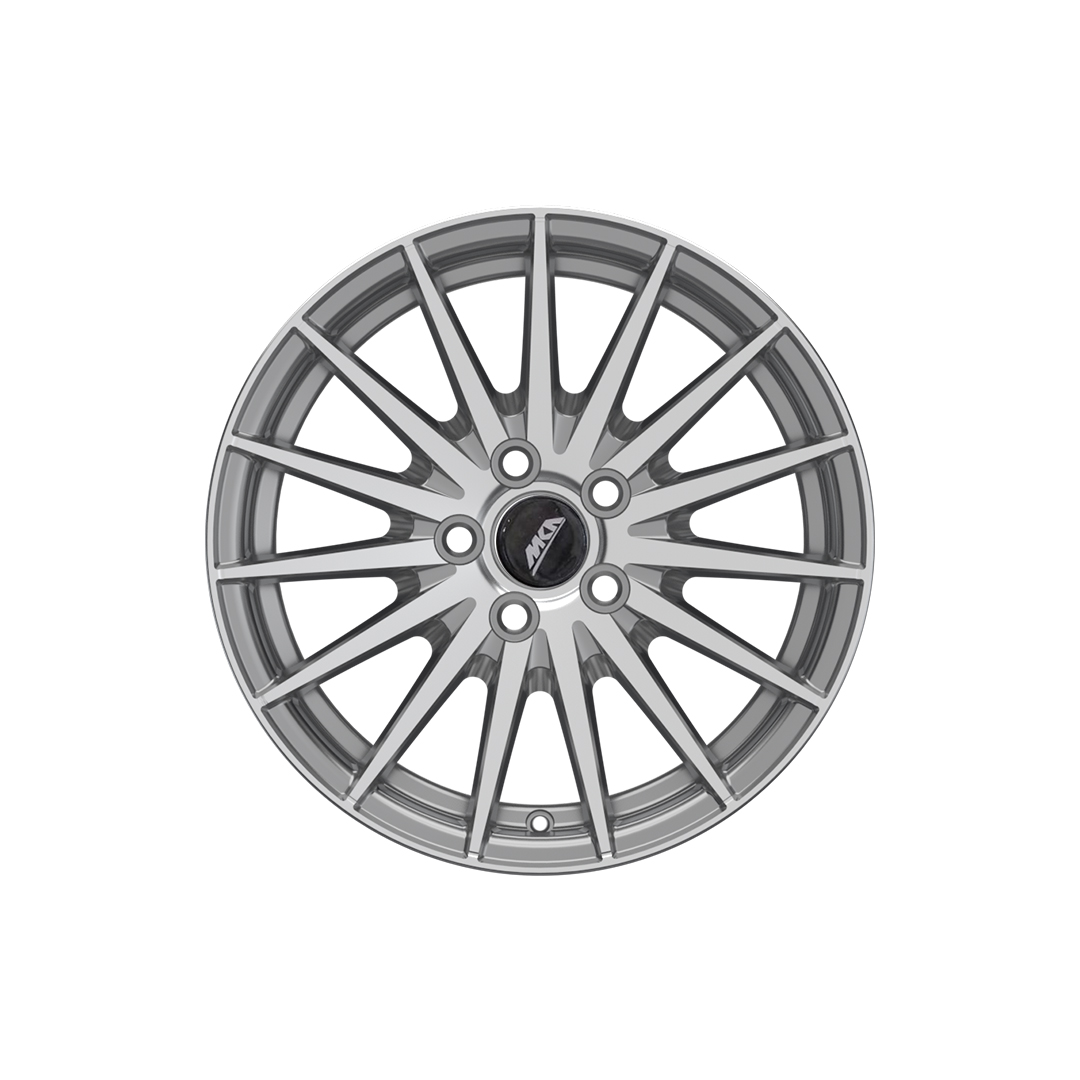 Uno Minda W1D143-000M00 Wonder Alloy Wheel 15 Inch, Diamond Cut, Gun Metal Machined, 5 Holes